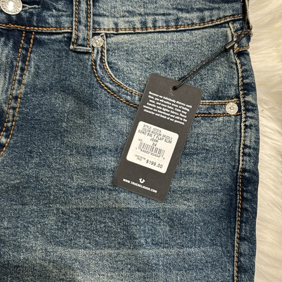 🖤True Religion GENO BIG T FLAP RELAXED SLIM JEAN - Picture 6 of 9